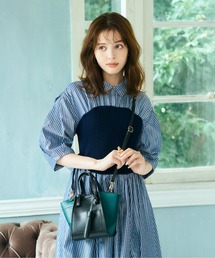 ROSELLINI | 【ROSELLINI/ロゼリーニ】 タッセルチャーム付 軽量配色タッセルポケットトートバッグS(トートバッグ)