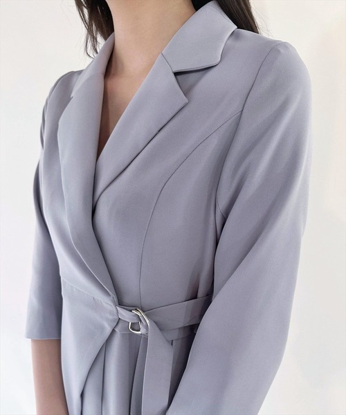 REDYAZEL(レディアゼル)の「アシメテーラージャケットワンピース(ワンピース・レディース・ラベンダー/ブルー/オフホワイト・SMALL/MEDIUM)」の22枚目の写真