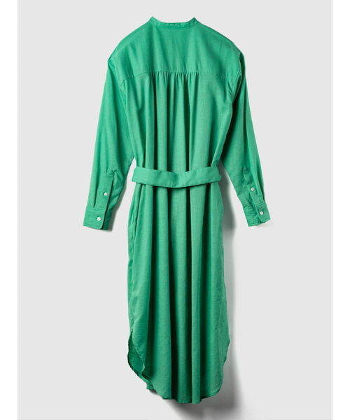 GAP（ギャップ）の「リネン混ボリュームスリーブシャツワンピース（ワンピース・レディース・ブルー/ブラック/グリーン・XS/S/M/L/XXS）」の5枚目の写真