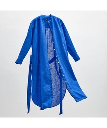 GAP | リネン混ボリュームスリーブシャツワンピース(ワンピース)