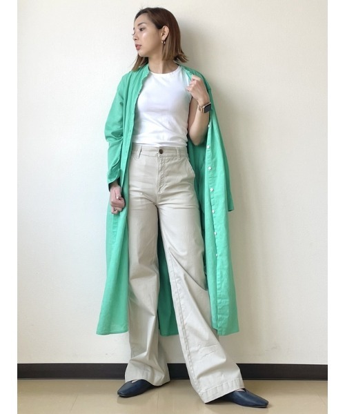 GAP（ギャップ）の「リネン混ボリュームスリーブシャツワンピース（ワンピース・レディース・ブルー/ブラック/グリーン・XS/S/M/L/XXS）」の21枚目の写真