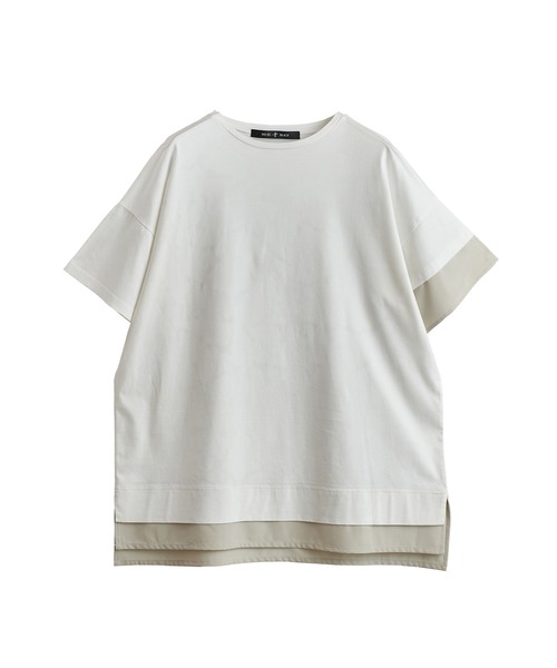 NO ID.（ノーアイディ）の「【NO ID.】Asymmetric Three-Layered Crew-Neck T-Shirt / アシンメトリー スリー レイヤード クルーネック Tシャツ（Tシャツ/カットソー・メンズ・ホワイト/グレー/ブラック・2/1）」の6枚目の写真