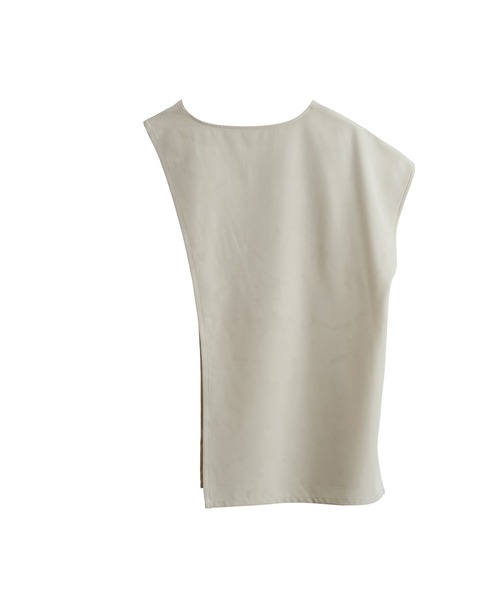 NO ID.（ノーアイディ）の「【NO ID.】Asymmetric Three-Layered Crew-Neck T-Shirt / アシンメトリー スリー レイヤード クルーネック Tシャツ（Tシャツ/カットソー・メンズ・ホワイト/グレー/ブラック・2/1）」の9枚目の写真