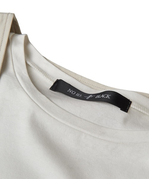 NO ID.（ノーアイディ）の「【NO ID.】Asymmetric Three-Layered Crew-Neck T-Shirt / アシンメトリー スリー レイヤード クルーネック Tシャツ（Tシャツ/カットソー・メンズ・ホワイト/グレー/ブラック・2/1）」の10枚目の写真