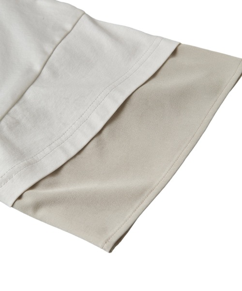 NO ID.（ノーアイディ）の「【NO ID.】Asymmetric Three-Layered Crew-Neck T-Shirt / アシンメトリー スリー レイヤード クルーネック Tシャツ（Tシャツ/カットソー・メンズ・ホワイト/グレー/ブラック・2/1）」の12枚目の写真