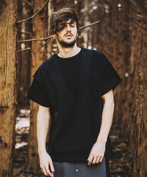 NO ID.（ノーアイディ）の「【NO ID.】Asymmetric Three-Layered Crew-Neck T-Shirt / アシンメトリー スリー レイヤード クルーネック Tシャツ（Tシャツ/カットソー・メンズ・ホワイト/グレー/ブラック・2/1）」の22枚目の写真