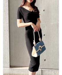 RESEXXY | フロントクロスニットワンピース(ワンピース)