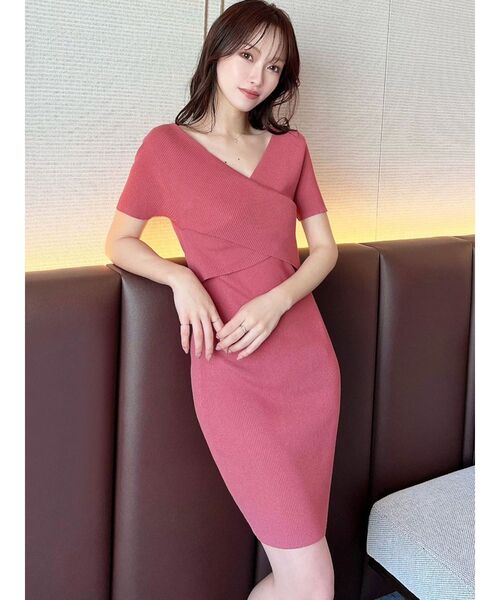 RESEXXY（リゼクシー）の「フロントクロスニットワンピース（ワンピース・レディース・ブラック/ピンク/アイボリー・SMALL/MEDIUM）」の21枚目の写真