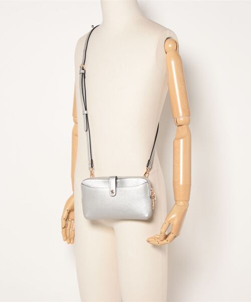 SALON de RUBAN(サロンドルヴァン)の「【SALON de RUBAN / サロン ド ルヴァン】 ミニショルダーポシェット(ショルダーバッグ・レディース・ブラック/グレー/アイボリー/グリーン/ピンク/シルバー/ブルー/レッド/ベージュ・FREE)」の13枚目の写真