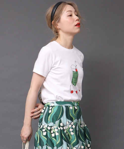 peu pres（プープレ）の「喫茶Tシャツ（Tシャツ/カットソー・レディース・ベージュ/グリーン・FREE）」の7枚目の写真