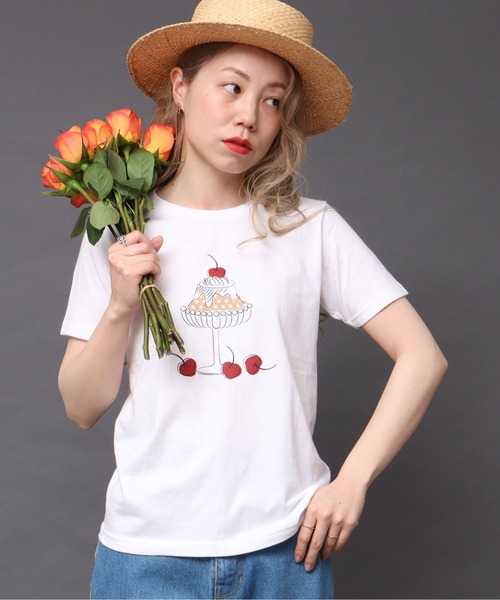 peu pres（プープレ）の「喫茶Tシャツ（Tシャツ/カットソー・レディース・ベージュ/グリーン・FREE）」の5枚目の写真