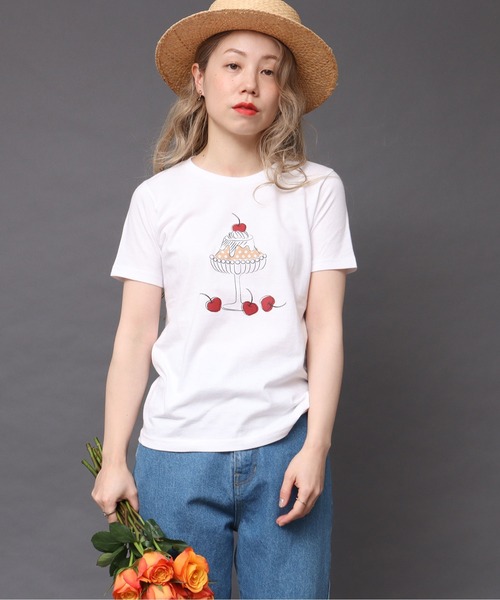 peu pres（プープレ）の「喫茶Tシャツ（Tシャツ/カットソー・レディース・ベージュ/グリーン・FREE）」の3枚目の写真
