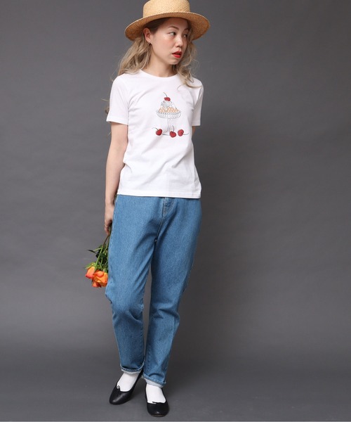 peu pres（プープレ）の「喫茶Tシャツ（Tシャツ/カットソー・レディース・ベージュ/グリーン・FREE）」の21枚目の写真