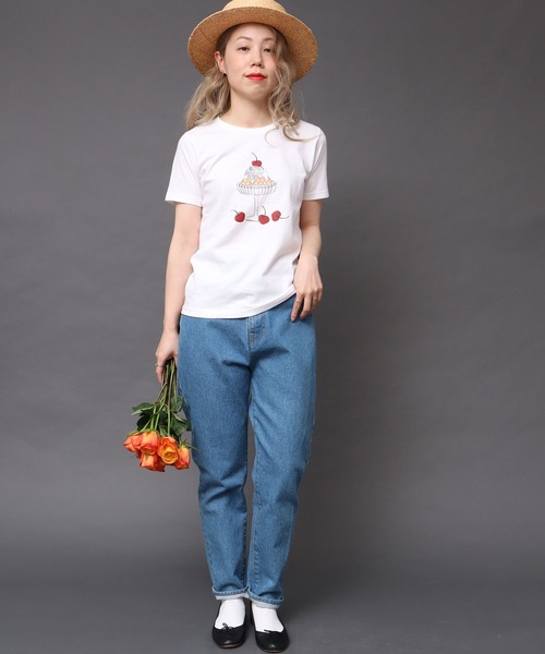 peu pres（プープレ）の「喫茶Tシャツ（Tシャツ/カットソー・レディース・ベージュ/グリーン・FREE）」の6枚目の写真