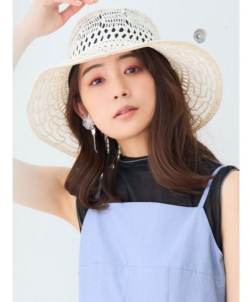 MERCURYDUO(マーキュリーデュオ)の「ペーパーハット(ハット・レディース・アイボリー/ブラック・FREE)」の20枚目の写真