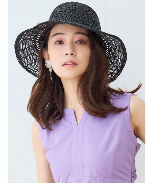 MERCURYDUO(マーキュリーデュオ)の「ペーパーハット(ハット・レディース・アイボリー/ブラック・FREE)」の6枚目の写真