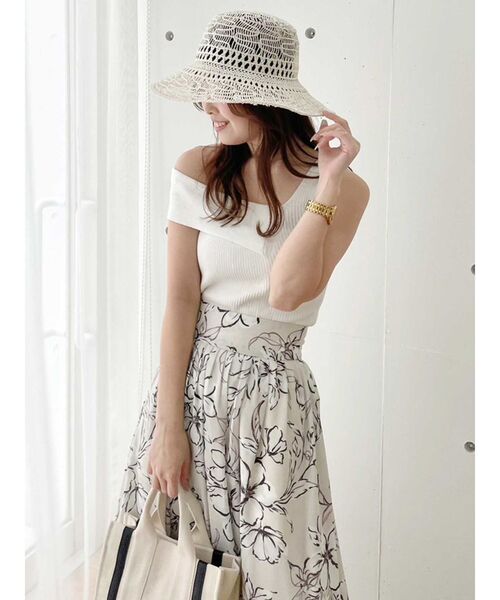 MERCURYDUO(マーキュリーデュオ)の「ペーパーハット(ハット・レディース・アイボリー/ブラック・FREE)」の9枚目の写真