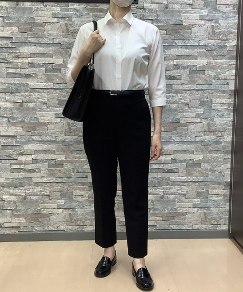 TOKYO SHIRTS（トウキョウシャツ）の「透け防止 形態安定ノーアイロン レギュラー 七分袖ビジネスワイシャツ（ビジネスシャツ・レディース・ホワイト・L/XL/XS/LL/M/S）」の8枚目の写真