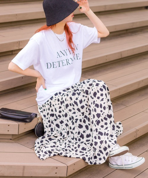 SpRay(スプレイ)の「ヒョウ柄ティア-ドロングスカート(スカート・レディース・グリーン/ホワイト/ベージュ/ブラック/ブラウン・FREE)」の21枚目の写真