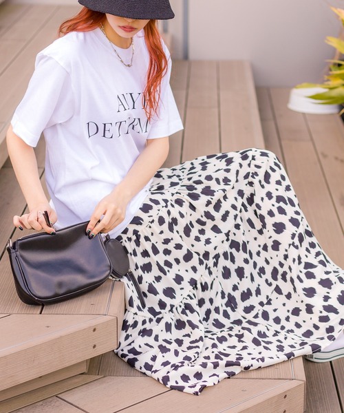 SpRay(スプレイ)の「ヒョウ柄ティア-ドロングスカート(スカート・レディース・グリーン/ホワイト/ベージュ/ブラック/ブラウン・FREE)」の20枚目の写真