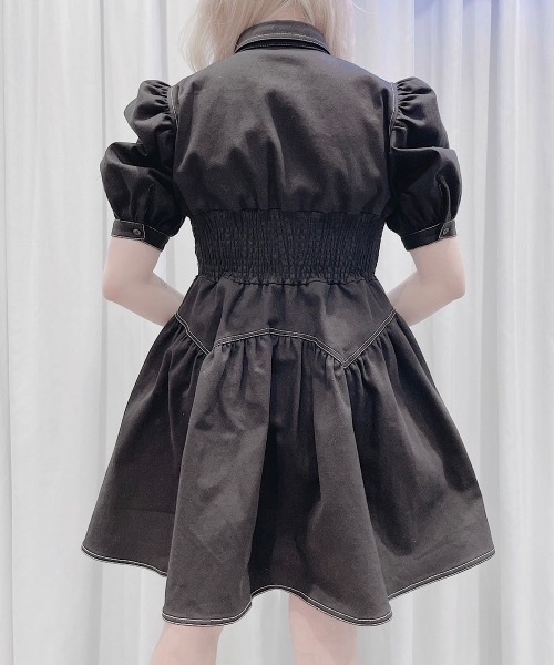 PAIN（ペイン）の「ストレッチステッチデニムワンピース（ワンピース・レディース・ホワイト/ブラック・FREE）」の21枚目の写真