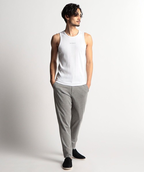 NICOLE CLUB FOR MEN（ニコルクラブフォーメン）の「ロゴプリントタンクトップ（タンクトップ・メンズ・グレー系2/ネイビー/ホワイト系/ホワイト/ブラック・LARGE/MEDIUM）」の6枚目の写真
