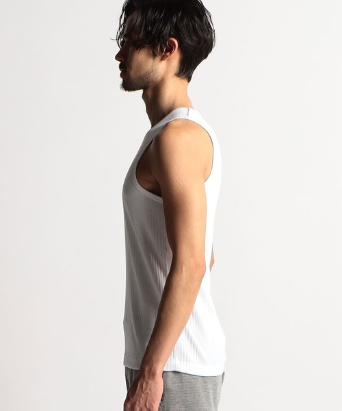 NICOLE CLUB FOR MEN（ニコルクラブフォーメン）の「ロゴプリントタンクトップ（タンクトップ・メンズ・グレー系2/ネイビー/ホワイト系/ホワイト/ブラック・LARGE/MEDIUM）」の12枚目の写真