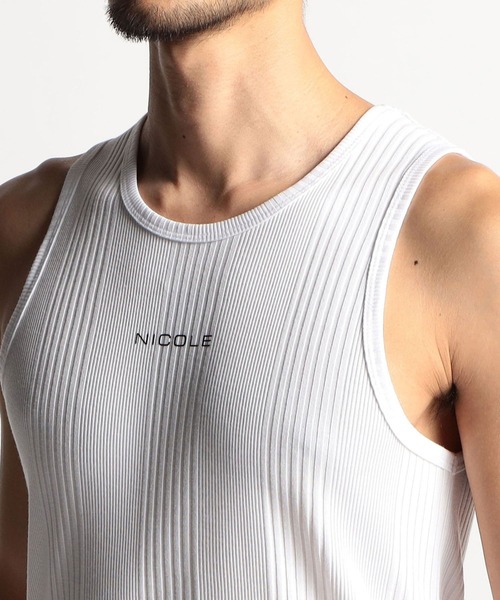 NICOLE CLUB FOR MEN（ニコルクラブフォーメン）の「ロゴプリントタンクトップ（タンクトップ・メンズ・グレー系2/ネイビー/ホワイト系/ホワイト/ブラック・LARGE/MEDIUM）」の13枚目の写真