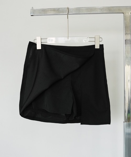 レイヤードスリットミニスカートパンツ culw425（スカート