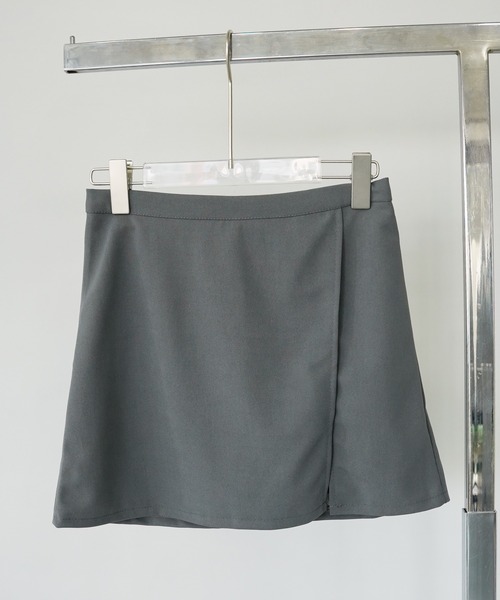 レイヤードスリットミニスカートパンツ culw425（スカート