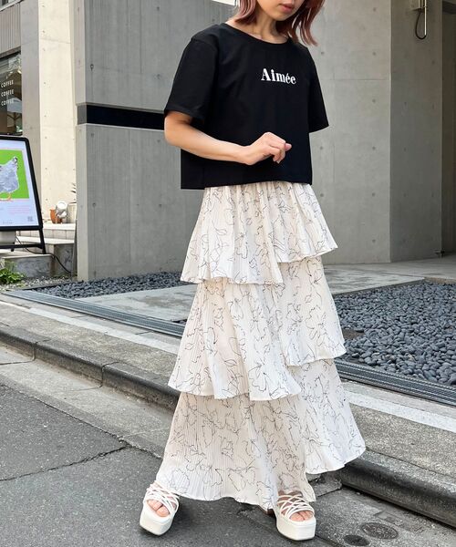 MAJESTIC LEGON（マジェスティックレゴン）の「マルチwayプリーツスカート（スカート・レディース・オフホワイト/ブラック/ホワイト系その他2/ライトグレー・MEDIUM/SMALL）」の11枚目の写真