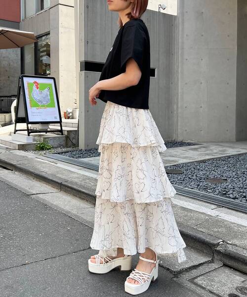 MAJESTIC LEGON（マジェスティックレゴン）の「マルチwayプリーツスカート（スカート・レディース・オフホワイト/ブラック/ホワイト系その他2/ライトグレー・MEDIUM/SMALL）」の19枚目の写真