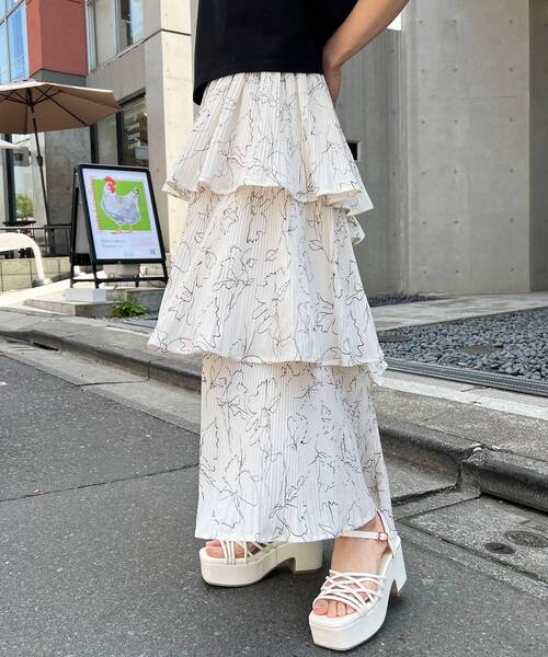 MAJESTIC LEGON（マジェスティックレゴン）の「マルチwayプリーツスカート（スカート・レディース・オフホワイト/ブラック/ホワイト系その他2/ライトグレー・MEDIUM/SMALL）」の17枚目の写真
