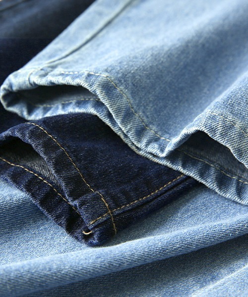 and it_（アンドイット）の「ストレートデニムパンツ（デニムパンツ・レディース・サックスブルー/インディゴブルー・M/L/LL）」の14枚目の写真