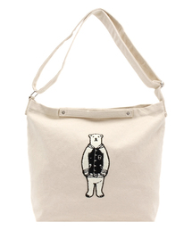 LBC | 【POLAR BEAR BENJAMIN】キャンパスクマ刺繍ショルダーバッグ  (ショルダーバッグ)
