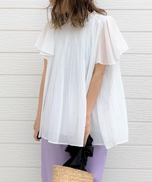 Q | プリーツフレアブラウス(シャツ/ブラウス)