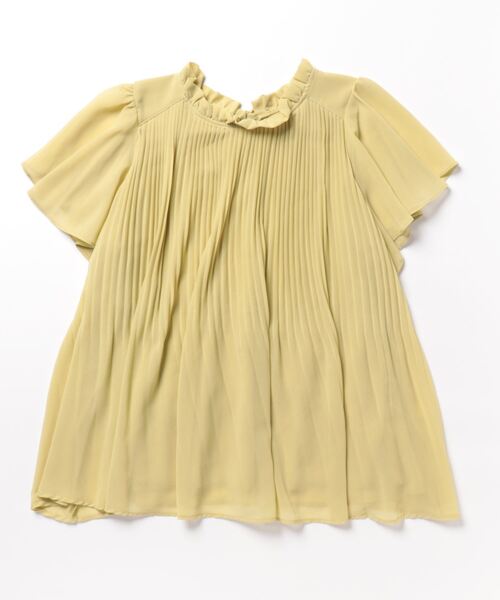 Q（キュー）の「プリーツフレアブラウス（シャツ/ブラウス・レディース・ブラック/アイボリー/レモンイエロー・MEDIUM）」の6枚目の写真