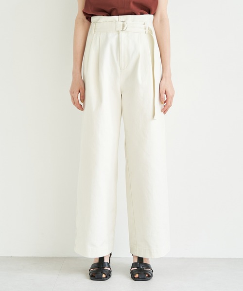 VIS(ビス)の「【洗える】ライトデニムハイウエストワイドパンツ(デニムパンツ・レディース・オフホワイト/ブルー系その他4/サックスブルー・S/M)」の8枚目の写真