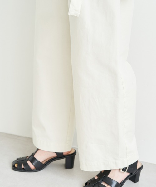 VIS(ビス)の「【洗える】ライトデニムハイウエストワイドパンツ(デニムパンツ・レディース・オフホワイト/ブルー系その他4/サックスブルー・S/M)」の11枚目の写真