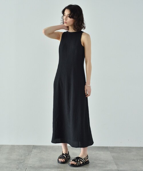 CODE A(コードエー)の「american sleeve onepiece(ワンピース・レディース・ブラック/グリーン・38/36)」の10枚目の写真