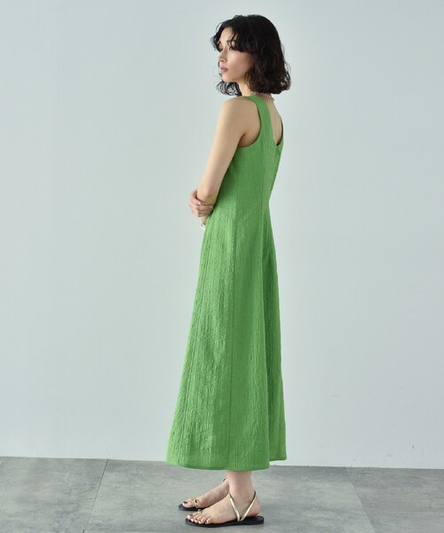CODE A(コードエー)の「american sleeve onepiece(ワンピース・レディース・ブラック/グリーン・38/36)」の9枚目の写真