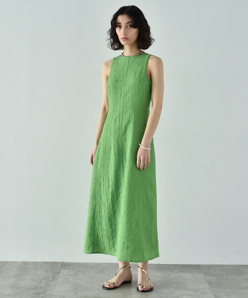 CODE A(コードエー)の「american sleeve onepiece(ワンピース・レディース・ブラック/グリーン・38/36)」の4枚目の写真