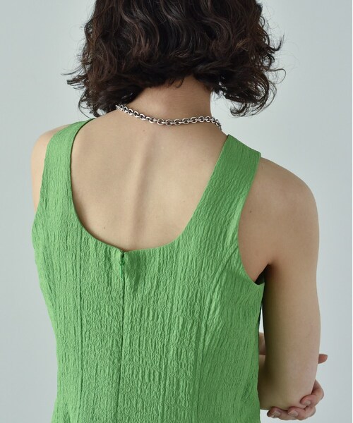CODE A(コードエー)の「american sleeve onepiece(ワンピース・レディース・ブラック/グリーン・38/36)」の6枚目の写真