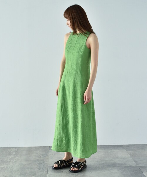 CODE A(コードエー)の「american sleeve onepiece(ワンピース・レディース・ブラック/グリーン・38/36)」の7枚目の写真