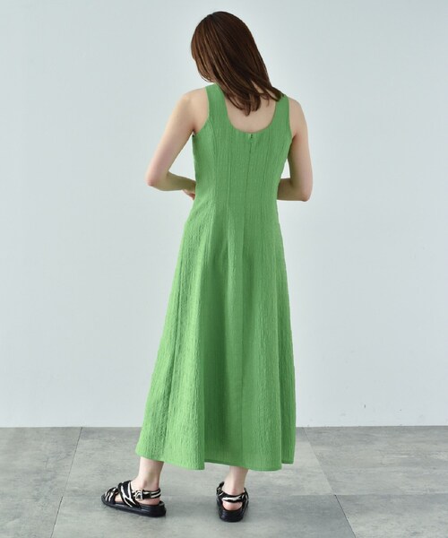 CODE A(コードエー)の「american sleeve onepiece(ワンピース・レディース・ブラック/グリーン・38/36)」の3枚目の写真