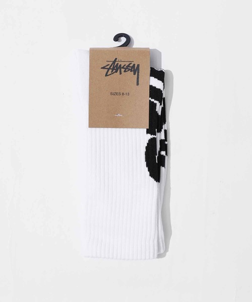 STUSSY（ステューシー）の「STUSSY/ステューシー BIG HELVETICA CREW SOCKS 靴下（ソックス/靴下・メンズ・ピンク/ホワイト×ブラック/グリーン/パープル・FREE）」の9枚目の写真