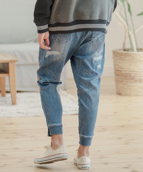 パンツ Gebalan CAMBIO ジーンズ mp12563-12oz Stripe Jacquard Denim Balloon