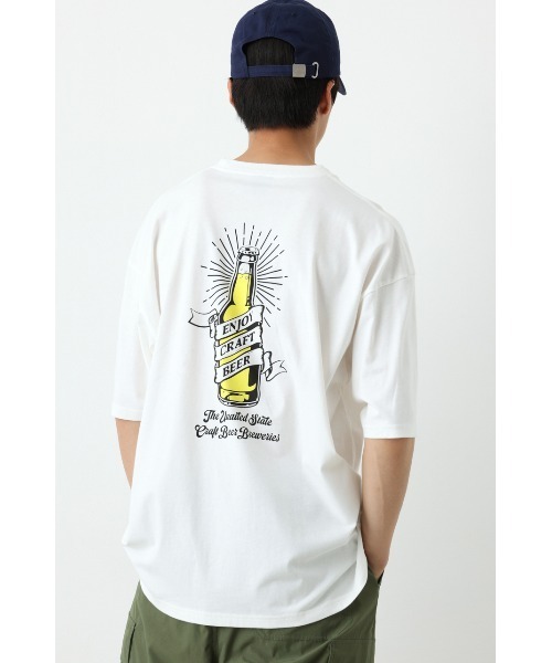RODEO CROWNS WIDE BOWL(ロデオクラウンズワイドボウル)の「BEER Tシャツ(Tシャツ/カットソー・レディース・ホワイト/ブラック/グリーン・MEDIUM/LARGE)」の2枚目の写真