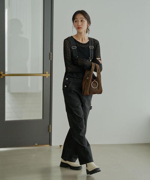 coen（コーエン）の「デニムオーバーオール（サロペット/オーバーオール・レディース・ブラック/コバルトブルー・M/L）」の19枚目の写真