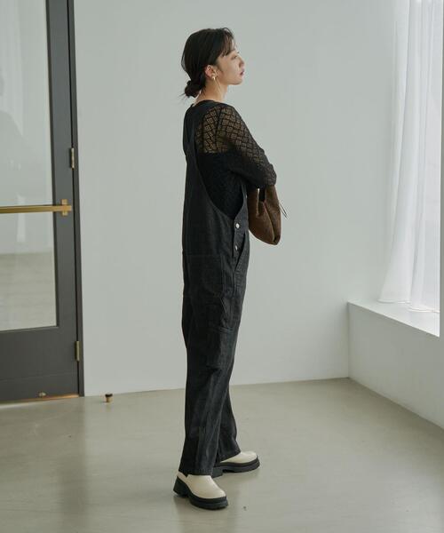 coen（コーエン）の「デニムオーバーオール（サロペット/オーバーオール・レディース・ブラック/コバルトブルー・M/L）」の18枚目の写真